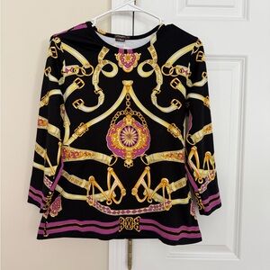 Elegant Black and Gold Women's Top